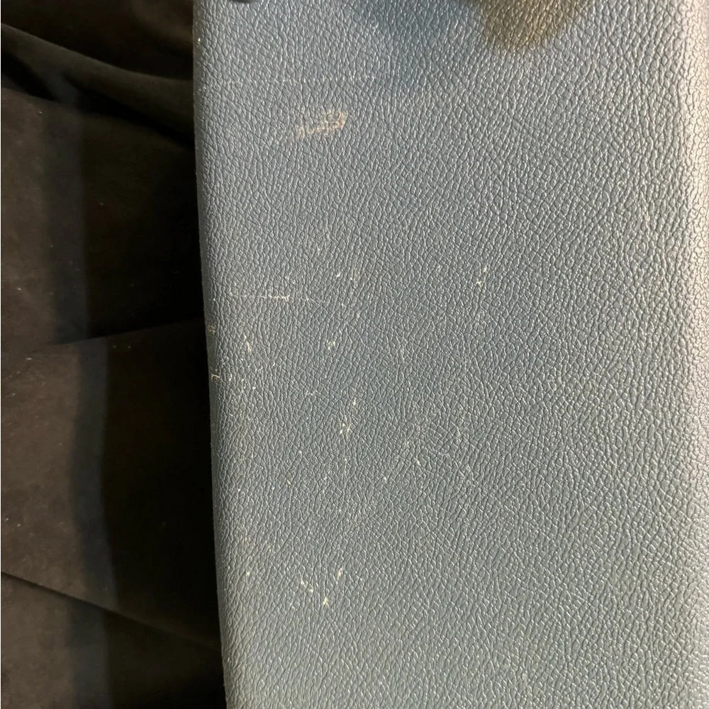 Blue vintage train case